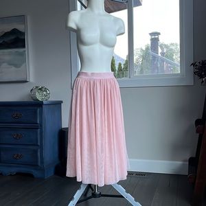 Mid-Length Pink Tulle Skirt